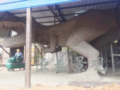水泥恐龙雕塑制作中
